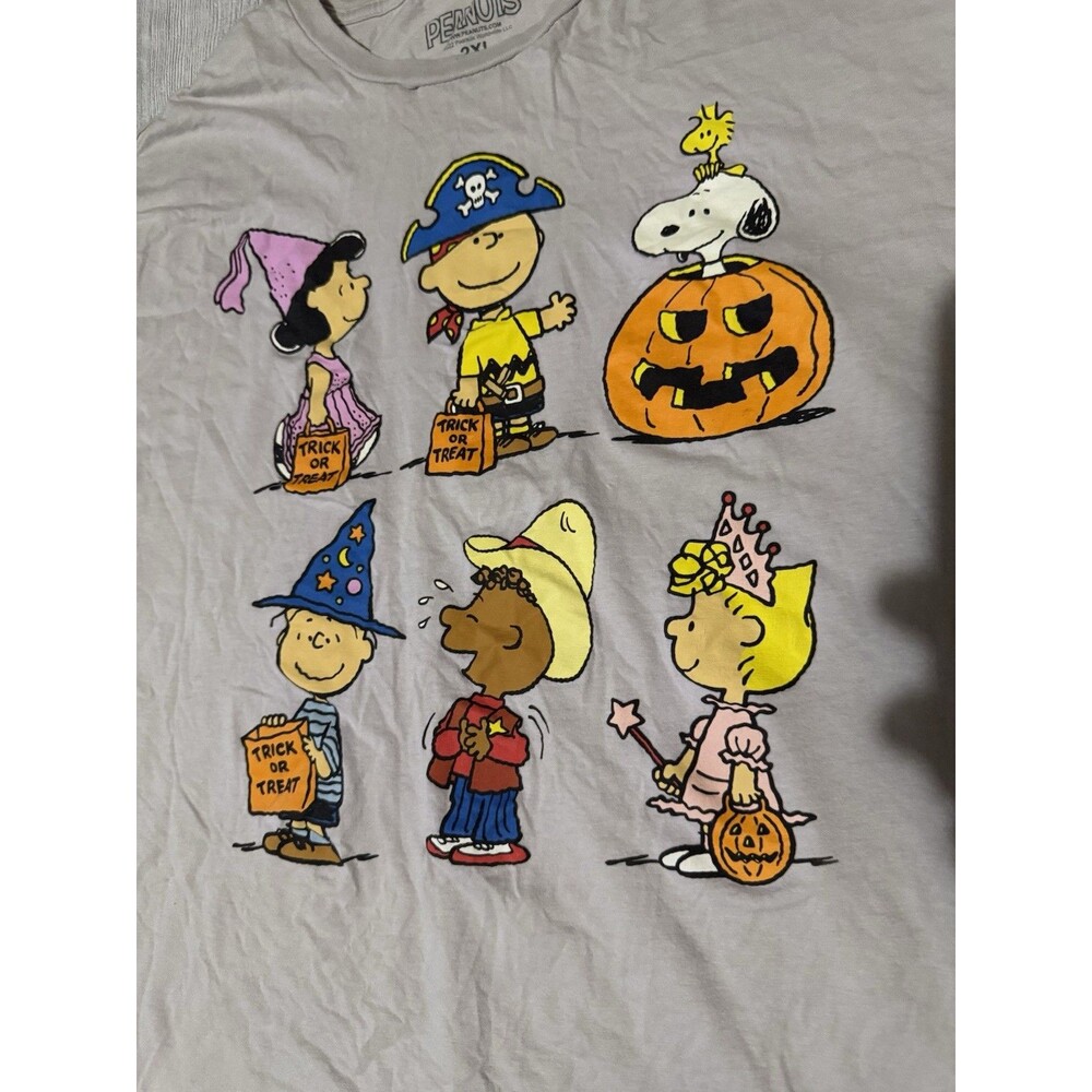 Peanuts Charlie Brown & Friends Trick Or Treat Halloween T-Shirt Size 2XL XXL - Picture 2 of 4